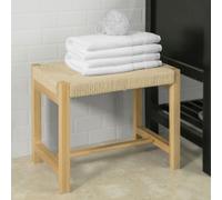 Sobuy® Fsr69-N Banc À Chaussures Design Banquette Meuble D'entrée - Siège En Corde Tressée ¿ L56cmxp36cmxh46cm Incolore