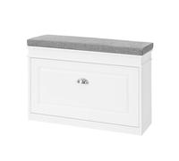 Banc à Chaussures Meuble à Chaussures avec Assise Coussin Rembourré,75x24x51 cm,SoBuy FSR82-L-W