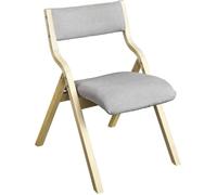 SoBuy® FST40-HG Chaise pliante en bois avec assise rembourrée L48 x P58 x H78, Gris