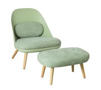 SoBuy® FST63-GR Fauteuil Relax avec Repose-Pieds Tabouret Chauffeuse Salon Chambre Fauteuil de Relaxation Confortable de Qualite