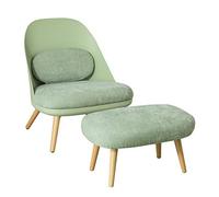 SoBuy FST63-GR Fauteuil Relax avec Repose-Pieds Tabouret Chauffeuse Salon Chambre Fauteuil de Relaxation Confortable de Qualite Luxe
