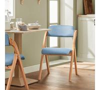 Sobuy Fst92-Bl Chaise Pliante En Bois Avec Assise Et Dossier Rembourrés Fauteuil Chaise Pour Cuisine, Bureau Multicolore