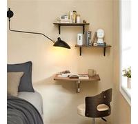 SoBuy FWT03-PF Table Murale Rabattable en Bois L60×P40cm - Écru