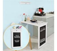 SoBuy® FWT20-W Table Pliable Murale Bureau avec Mémo Board - Blanc Blanc