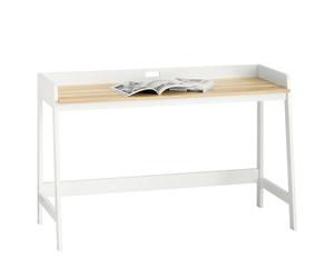 SoBuy FWT41-WN Bureau Informatique Secrétaire Table pour Ordinateur Conception Simple Plan de Travail