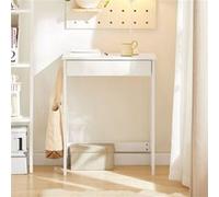 SoBuy FWT43-W Table Bureau informatique Secrétaire avec 1 tiroir et 2 crochets Blanc G