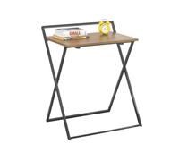 SoBuy Table pliante FWT88-F – Pour petits espaces, sans assemblage, design industriel