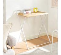 SoBuy FWT88-WN Bureau Pliant pour Petits Espaces, Bureau d'Ordinateur Table d’Etude Bureau Blanc G