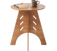 SoBuy HFBT01-BR Table d'appoint à tenons Table basse Table de chevet Table de salon H55 x Ø46,5cm