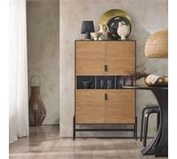 Buffet de Cuisine HFSB03-SCH SoBuy - avec 3 Compartiments Ouverts - 84 x 40 x 132 cm