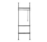 Sobuy Kls07-Sch Télescopique Porte-Vêtements Système De Penderie Télescopique Noir