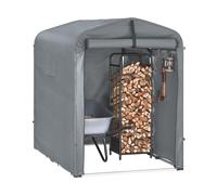 SoBuy KLS11-DG Garage à vélos résistant aux intempéries Remise à outils Garage à vélos pour 1-2 vélos Carport Tente avec protection UV Remise à vélos Gris 120x163x176cm