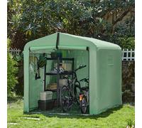 SoBuy KLS11-L-GR Garage à vélos résistant aux intempéries Remise à outils Garage à vélos pour 2-4 vélos Carport Tente avec protection UV Remise à vélos Vert 159x165x219cm