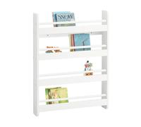 SoBuy® KMB08-K-W Bibliothèque Murale Étagère à Livres Enfants Étagère de Rangement avec 4 Étages