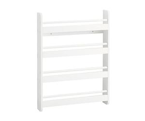SoBuy KMB08-K-W Bibliothèque Murale Étagère à Livres Enfants Étagère de Rangement avec 4 Étages - Blanc