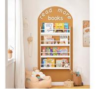 SoBuy® KMB08-W Bibliothèque Murale Étagère à Livres Enfants Étagère de Rangement avec 4 Étages