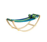 SoBuy Chaise a Bascule, Lit Enfant Bébé, Hamac Enfant, Chaise Longue à Bascule pour Enfant, Rocking-Chair, pour Chambre d'enfant, Patio, Salon, Jardin, 124x36x45 cm, KMB16-J