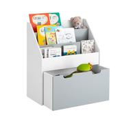 SoBuy® KMB17-HG Bibliothèque Étagère à Livres Étagère de Rangement Jouets pour Enfants Porte-revues à 3 Niveaux