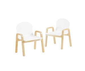 SoBuy KMB24-Wx2 Lot de 2 Chaise Enfant Design Tabouret pour Enfant avec Accoudoirs et Dossier - Hauteur d'Assise Réglable