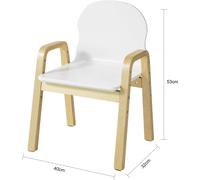 SoBuy Lot de 2 Chaises Enfant Réglables avec Dossier et Accoudoirs, Bois de Bouleau, Hauteur 23-35 cm, KMB24-Wx2