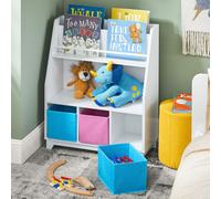 SoBuy KMB34-F Étagère à livres pour enfants Étagère à jouets Étagère de rangement pour enfants Blanc LHT env. : 63x80x28cm