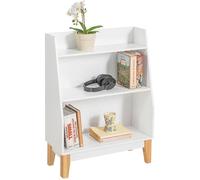 SoBuy Bibliothèque Étagère à Livres Étagère de Rangement pour Livres et Jouets Enfant, Porte-revues avec 3 étagères, 60x25x80 cm, KMB47-W