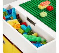 SoBuy KMB75-W Table Enfants, Table de Construction avec 2 Tabourets, Bureau Enfant avec 8 Blanc