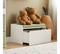 SoBuy KMB80-W Coffre à jouets pour enfants Coffre de rangement Banc de rangement pour chambre d'enfant