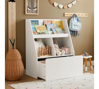 Rangement enfant SoBuy KMB83-W Etagère de Rangement Enfant pour Jouets et Livres, Bibliothèque avec 2