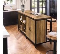 SoBuy KNL01-F Ilot de cuisine indépendant Armoire de cuisine Highborad Commode Armoire Sideboard Table de bar Buffet Design industriel LHT env : 170x89x60cm