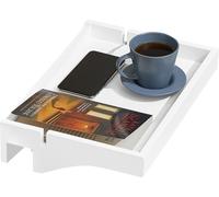 SoBuy lit étagère bambou flottant table de chevet avec gestion des câbles