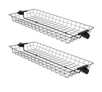 SoBuy FRG34-P02 Lot de 2 Paniers de Rangement pour Porte-vêtements Portemanteau Panier Noir G