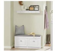 Banc de Rangement à Chaussures Meuble d'entrée avec Coussin FSR64-W SoBuy®