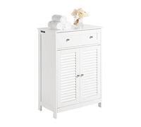 SoBuy Meuble Bas de Salle de Bain Armoire de Rangement 60x35x87 cm Blanc