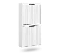 SoBuy Meuble Chaussure Mural Blanc 50x19x100cm pour entrée