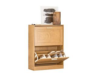 SoBuy Meuble Chaussures avec 2 abattants 60x23x79cm pour entrée