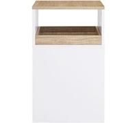 SoBuy Meuble d'Imprimante Roulant Compact avec Tiroir Amovible Blanc Naturel