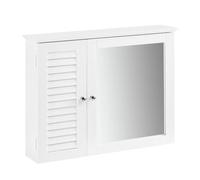 SoBuy Meuble Haut Salle de Bain avec Miroir et Étagère Réglable 60x49x15cm