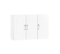 SoBuy Meuble Haut Salle de Bain Blanc Armoire Murale Salle de Bain avec Étagères Réglables Étagère Murale et Meuble WC Suspendu Placard Cuisine Mural et Armoire Pharmacie Murale 90x30x60 cm FRG231-L-W
