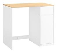 SoBuy Meuble Machine à Laver avec Tiroir Panier à Linge et Espace de Rangement pour Salle de Bain Buanderie 100x60x90cm Blanc