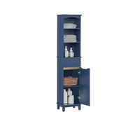 SoBuy Meuble colonne salle de bain BZR112-B – 3 étagères ouvertes, porte et tiroir 35x30x170 cm