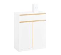 SoBuy Meuble Salle de Bain avec Panier à Linge et Tiroir 71x33x85 cm