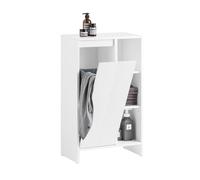 SoBuy Meuble Salle de Bain avec Panier à Linge Meuble Lave Linge 86x50x30cm