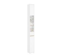 SoBuy Colonne salle de bain BZR34-WN 20x20x180 cm – 1 tiroir 2 portes 5 étagères réglables – Blanc