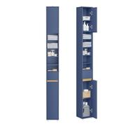 SoBuy Meuble Salle de Bain Colonne Salle de Bain 180cm Armoire de Rangement étroite 20x20cm avec étagères Réglables et Tiroir - Colonne Gain de Place pour WC, Lavabo, Buanderie BZR34-II-B