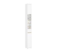 SoBuy Armoire pour Salle de Bain, 2 Portes 1 Tiroir 5 Compartiments, Étagères Réglables, Blanche