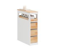 SoBuy Meuble Salle de Bain Rangement avec Étagère Réglable et 3 Tiroirs