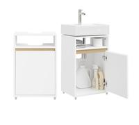 SoBuy Meuble sous Lavabo Étroit avec Découpe en U 40x60x30cm Salle de Bain