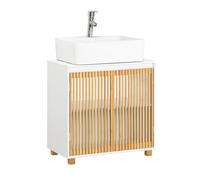 SoBuy Meuble sous Lavabo Salle de Bain avec Découpe pour Siphon 60x30x61 cm