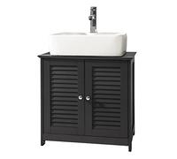 SoBuy Meuble sous Lavabo Salle de Bain avec Découpe pour Siphon 60x35x58 cm